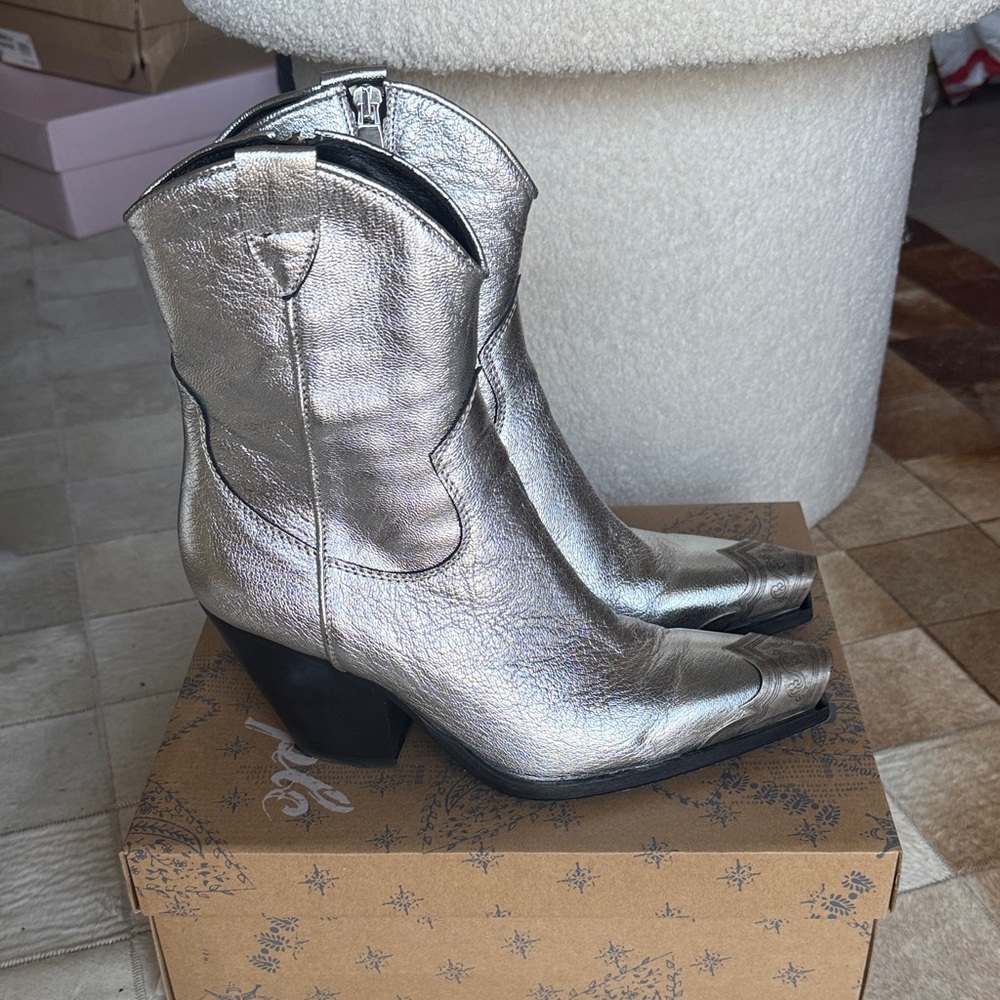 Free People Brayden Western Boots in Pewter - Picture 4 of 4